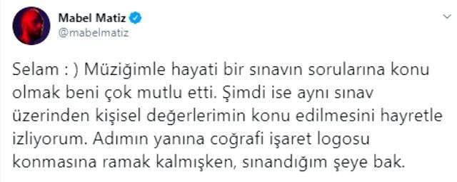 ÖSYM'nin soruşturma kararı sonrası Mabel Matiz'den dikkat çeken paylaşım: Sınandığım şeye bak ÖSYM'nin soruşturma kararı sonrası Mabel Matiz'den dikkat çeken paylaşım: Sınandığım şeye bak
