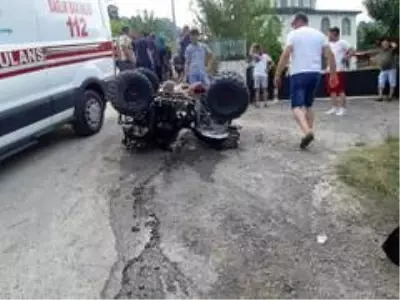 Düzce'de ATV takla attı: 3'ü çocuk 5 yaralı Düzce'de ATV takla attı: 3'ü çocuk 5 yaralı