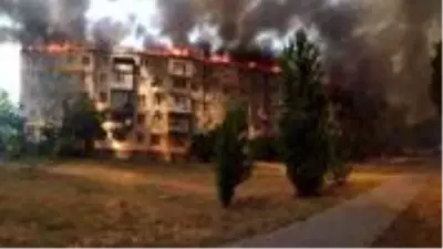 Ukrayna'da eşiyle tartışan adam binayı ateşe verdi Ukrayna'da eşiyle tartışan adam binayı ateşe verdi
