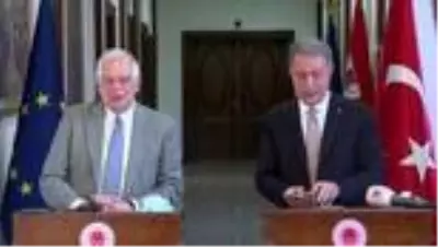 Akar, AB Dış İlişkiler ve Güvenlik Politikası Yüksek Temsilcisi ile görüştü (2) Akar, AB Dış İlişkiler ve Güvenlik Politikası Yüksek Temsilcisi ile görüştü (2)
