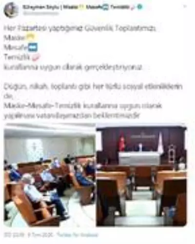 Son dakika haberi | Bakan Soylu'dan, sosyal etkinliklerde 'maske-mesafe-temizlik' uyarısı Son dakika haberi | Bakan Soylu'dan, sosyal etkinliklerde 'maske-mesafe-temizlik' uyarısı