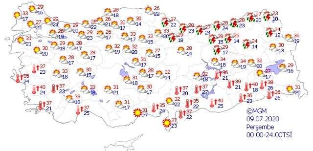 Kavurucu sıcaklara mola! Sıcaklıklar 7 derece birden düşecek