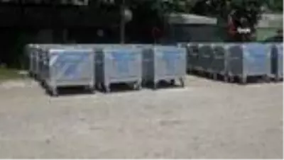 Mustafakemalpaşa'ya 500 adet çöp konteyneri hibe edildi Mustafakemalpaşa'ya 500 adet çöp konteyneri hibe edildi