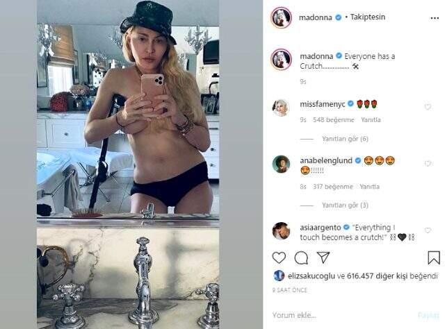 61 yaşındaki Madonna, iç çamaşırsız pozunu paylaştı 61 yaşındaki Madonna, iç çamaşırsız pozunu paylaştı