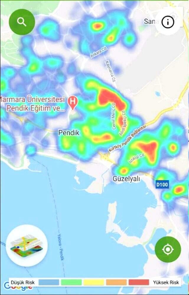 İstanbul'un koronavirüs yoğunluk haritası güncellendi