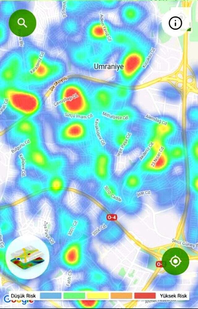 İstanbul'un koronavirüs yoğunluk haritası güncellendi