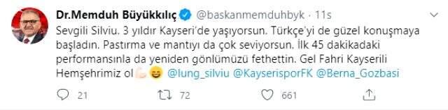 Kayseri Büyükşehir Belediye Başkanı Memduh Büyükkılıç, Silviu Lung'a fahri hemşehrilik teklif etti Kayseri Büyükşehir Belediye Başkanı Memduh Büyükkılıç, Silviu Lung'a fahri hemşehrilik teklif etti