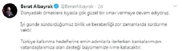 Bakan Albayrak, BDDK'nın vatandaşların kredi borcu için bankalara verdiği talimatı değerlendirdi Bakan Albayrak, BDDK'nın vatandaşların kredi borcu için bankalara verdiği talimatı değerlendirdi