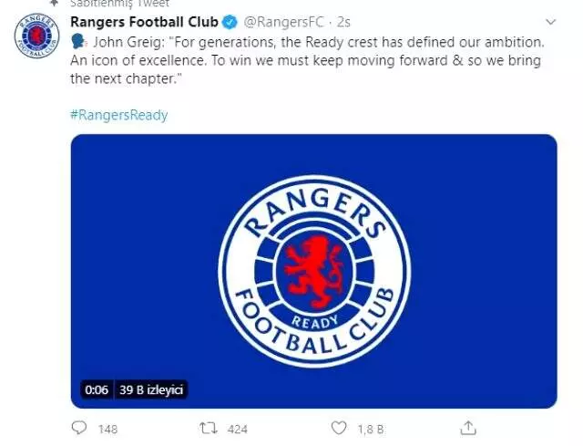 Logosunu değiştiren Glasgow Rangers'tan Celtic'e: Glasgow mavidir Logosunu değiştiren Glasgow Rangers'tan Celtic'e: Glasgow mavidir