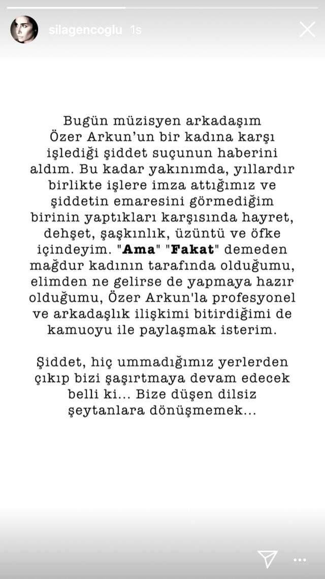 Sıla, sevgilisine şiddet uyguladığı iddia edilen Özer Arkun'la arkadaşlığını bitirdi Sıla, sevgilisine şiddet uyguladığı iddia edilen Özer Arkun'la arkadaşlığını bitirdi
