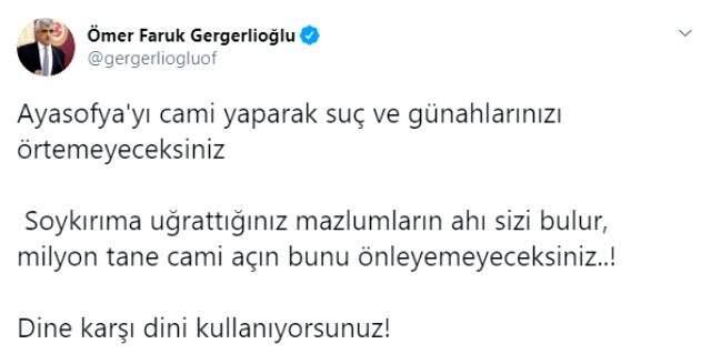 Ayasofya'nın cami olması sonrasında HDP'li vekillerden ilk tepkiler