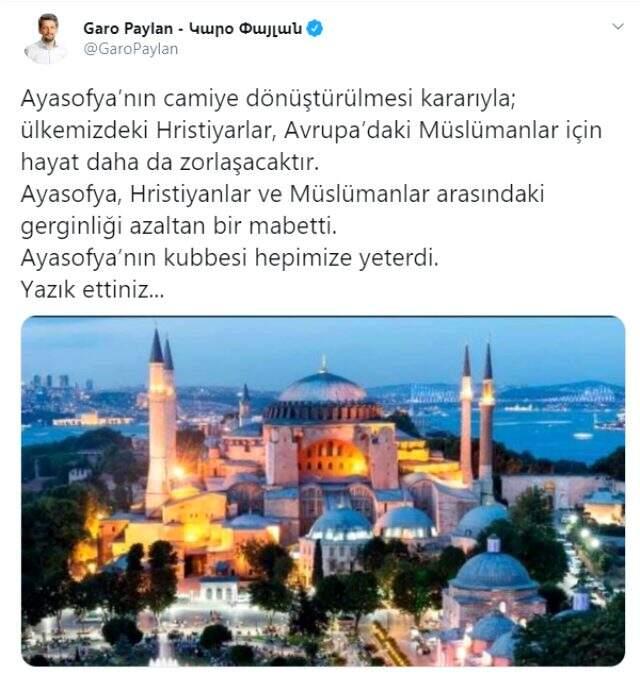 Ayasofya'nın cami olması sonrasında HDP'li vekillerden ilk tepkiler