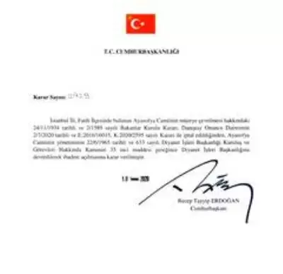Cumhurbaşkanı Kararı Resmi Gazete'de yayımlandı
