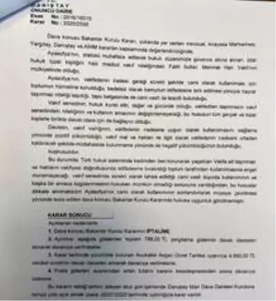 Danıştay Ayasofya'yı müze yapan Bakanlar Kurulu kararını iptal etti