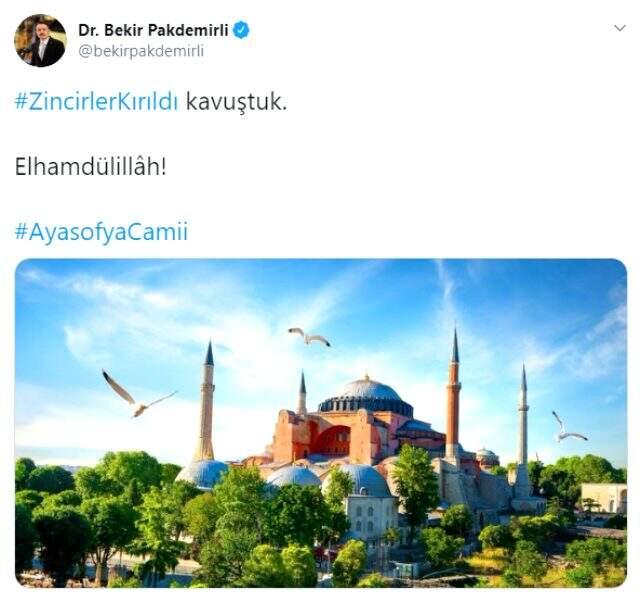 Danıştay'ın Ayasofya'da ibadetin önünü açmasının ardından Twitter'da ilk tepkiler