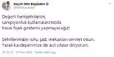 Kocaelispor'un şampiyonluk kutlamalarında havai fişek gösterisi yapılmayacak Kocaelispor'un şampiyonluk kutlamalarında havai fişek gösterisi yapılmayacak