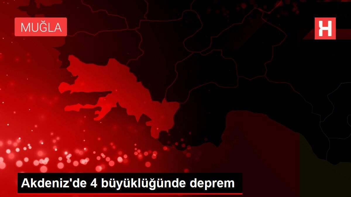 Akdeniz'de 4 büyüklüğünde deprem Akdeniz'de 4 büyüklüğünde deprem