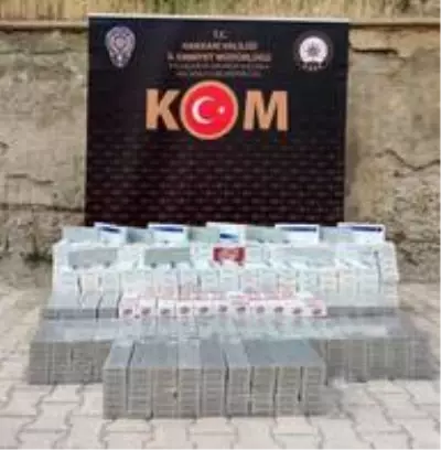 Hakkari'de 7 bin paket kaçak sigara ele geçirildi