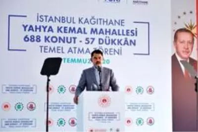 Kağıthane Yahya Kemal Mahallesi'nde 688 konut ve 57 dükkanın temel atma töreni gerçekleştirildi