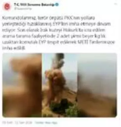 MSB: Hakurk'ta tespit edilen EYP'ler imha edildi MSB: Hakurk'ta tespit edilen EYP'ler imha edildi