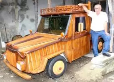 Son dakika haberleri... Rizeli mobilya ustası kendisine ahşaptan araba yaptı Son dakika haberleri... Rizeli mobilya ustası kendisine ahşaptan araba yaptı