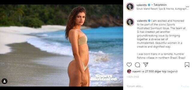 Valentina Sampaio, Sports Illustrated'in mayo sayısında yer alan ilk trans model oldu