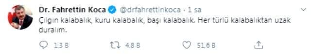 Bakan Koca, bir kez daha uyardı: Bir hafta sonrasının vaka tablosu bugünden hazırlanıyor Bakan Koca, bir kez daha uyardı: Bir hafta sonrasının vaka tablosu bugünden hazırlanıyor