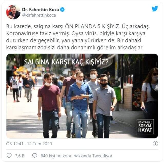 Bakan Koca fotoğraf paylaşarak uyardı: Bir dahakine sizi daha donanımlı görelim arkadaşlar