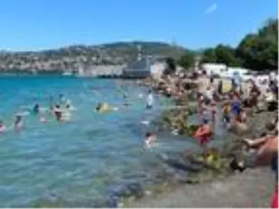 Beykoz Sahili'nde hafta sonu yoğunluğu havadan görüntülendi