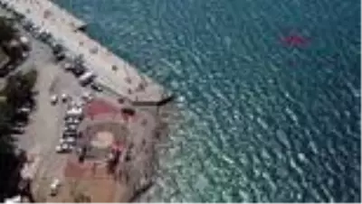 BEYKOZ SAHİLİ’NDE HAFTA SONU YOĞUNLUĞU HAVADAN GÖRÜNTÜLENDİ