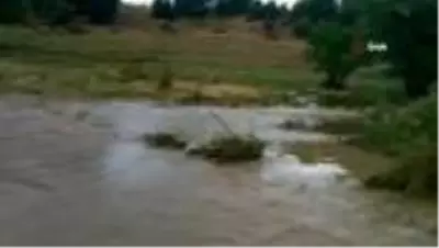 Bir anda yağan yağmur ve dolu ile köyü sel bastı Bir anda yağan yağmur ve dolu ile köyü sel bastı
