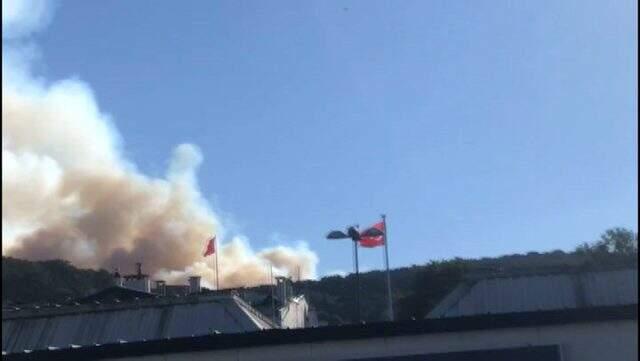 Heybeliada'daki orman yangınından ilk görüntüler geldi