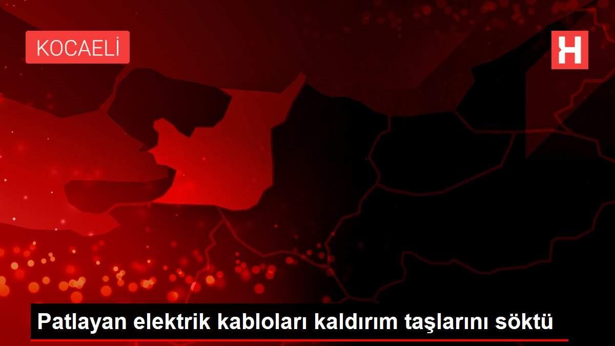 Patlayan elektrik kabloları kaldırım taşlarını söktü Patlayan elektrik kabloları kaldırım taşlarını söktü