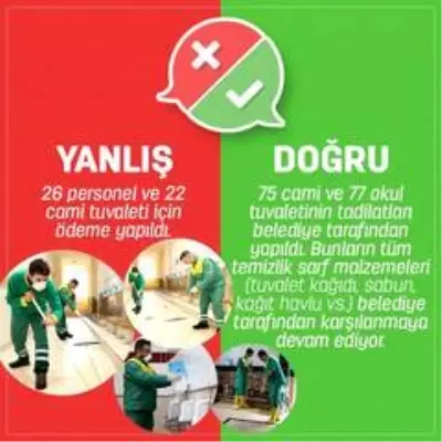 Beykoz'daki 'tuvalet temizliği' çarpıtmasına cevap
