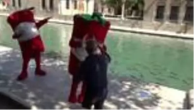 Maske kullanımına ’isot’ kostümlü maskotlarla dikkat çekildi