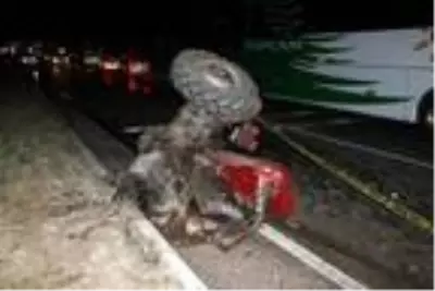 Traktör ile otomobil çarpıştı: 1 ölü