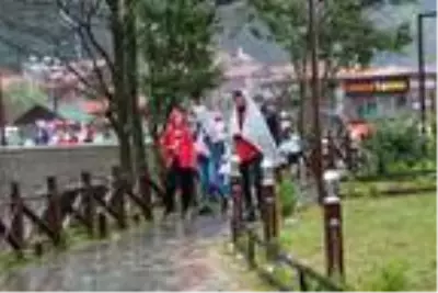 Uzungöl'de yerli turistle sakin sezon Uzungöl'de yerli turistle sakin sezon