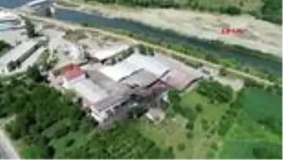 ZONGULDAK Salyangoz fabrikasındaki patlamanın şiddeti havadan görüntülendi