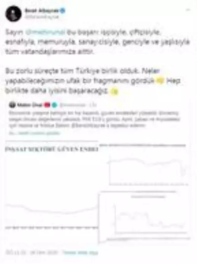 Bakan Albayrak: Zorlu süreçte tüm Türkiye birlik olduk Bakan Albayrak: Zorlu süreçte tüm Türkiye birlik olduk