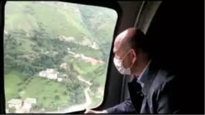 İçişleri Bakanı Soylu, afet bölgelerini havadan inceledi İçişleri Bakanı Soylu, afet bölgelerini havadan inceledi