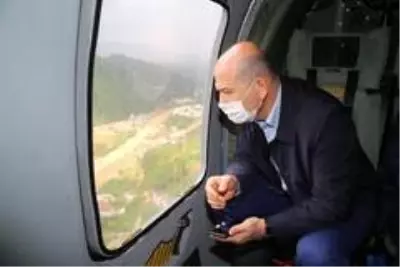 İçişleri Bakanı Soylu, afet bölgelerini havadan inceledi İçişleri Bakanı Soylu, afet bölgelerini havadan inceledi