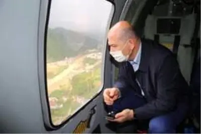 İçişleri Bakanı Soylu, afet bölgelerini havadan inceledi İçişleri Bakanı Soylu, afet bölgelerini havadan inceledi