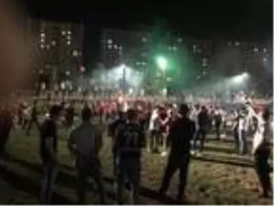 Kırıkkale'de, şampiyonluk coşkusu pandemi tedbirlerini gölgede bıraktı Kırıkkale'de, şampiyonluk coşkusu pandemi tedbirlerini gölgede bıraktı