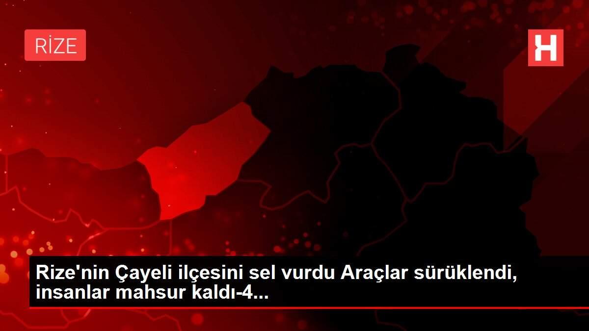 Rize'nin Çayeli ilçesini sel vurdu Araçlar sürüklendi, insanlar mahsur kaldı-4...