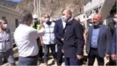 Soylu, sel bölgesinde incelemede bulundu Soylu, sel bölgesinde incelemede bulundu