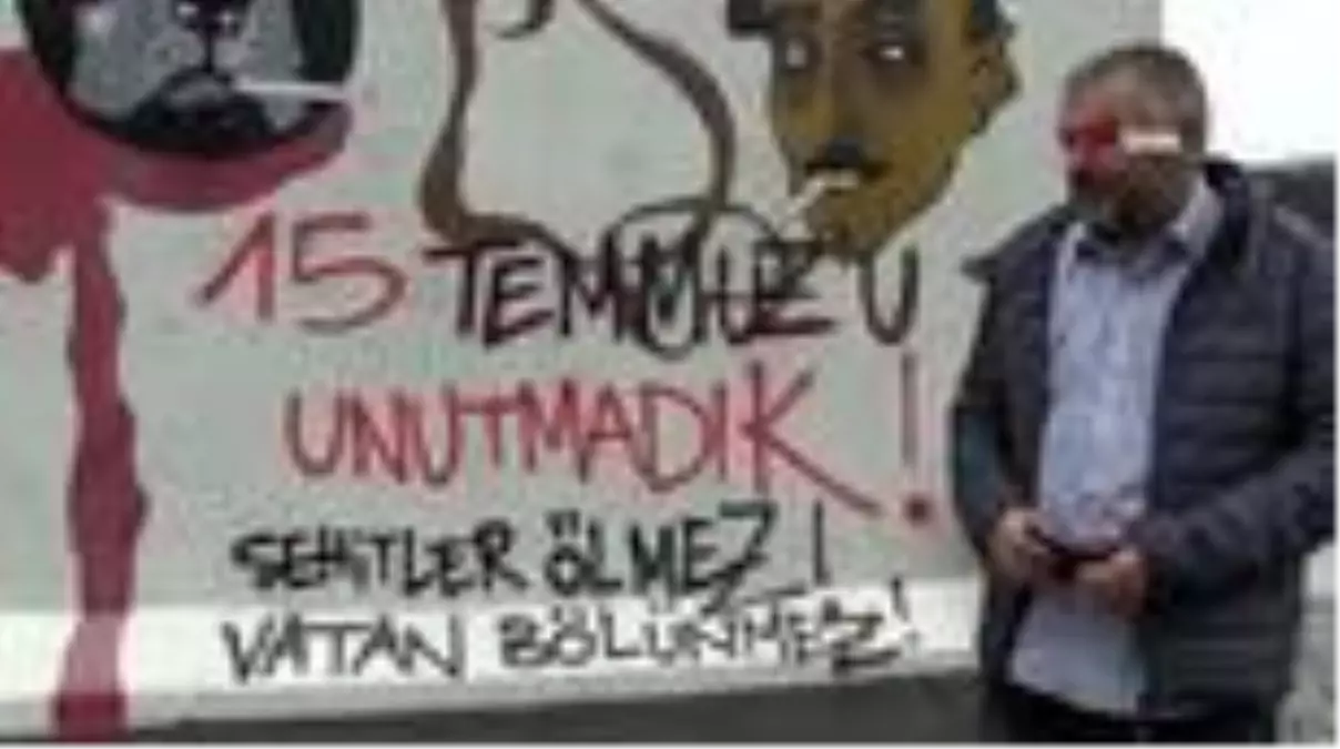 Son dakika haber... - Grafiti Sanatçısından Berlin Duvarına 15 Temmuz imzası