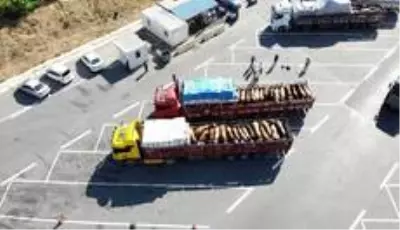 İstanbul'a gelen kurbanlıkların denetimleri havadan görüntülendi İstanbul'a gelen kurbanlıkların denetimleri havadan görüntülendi