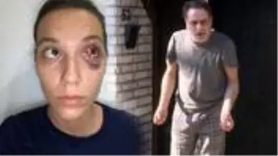 Ozan Güven’den şiddet gördüğü söylenen Deniz Bulutsuz’un çıplak ayakla evden kaçtığı anlar kamerada