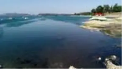 ADANA Baraj gölüne bırakılan atık suyun yanında dans ederek yüzdüler ADANA Baraj gölüne bırakılan atık suyun yanında dans ederek yüzdüler