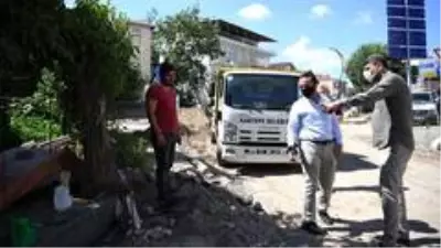Başkan Kocaman, üst yapı çalışmalarını inceledi Başkan Kocaman, üst yapı çalışmalarını inceledi